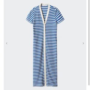 Mango knit striped jersey dress